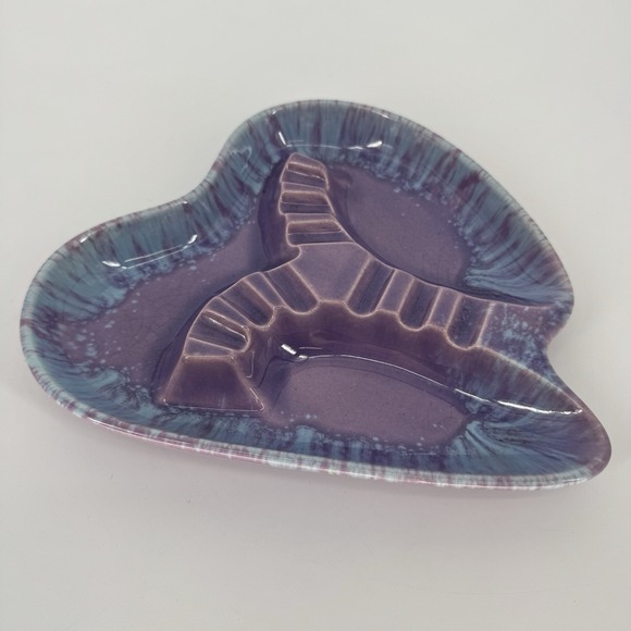 Royal Haeger Vintage Purple Ceramic Ashtray Atomic Mid Century Modern Home Decor - Picture 1 of 6